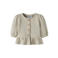 NAME IT BABY rechtvallend gebreid vest met borduursels - beige