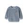 NAME IT BABY regular fit gestreepte sweater met borduursels - blauw