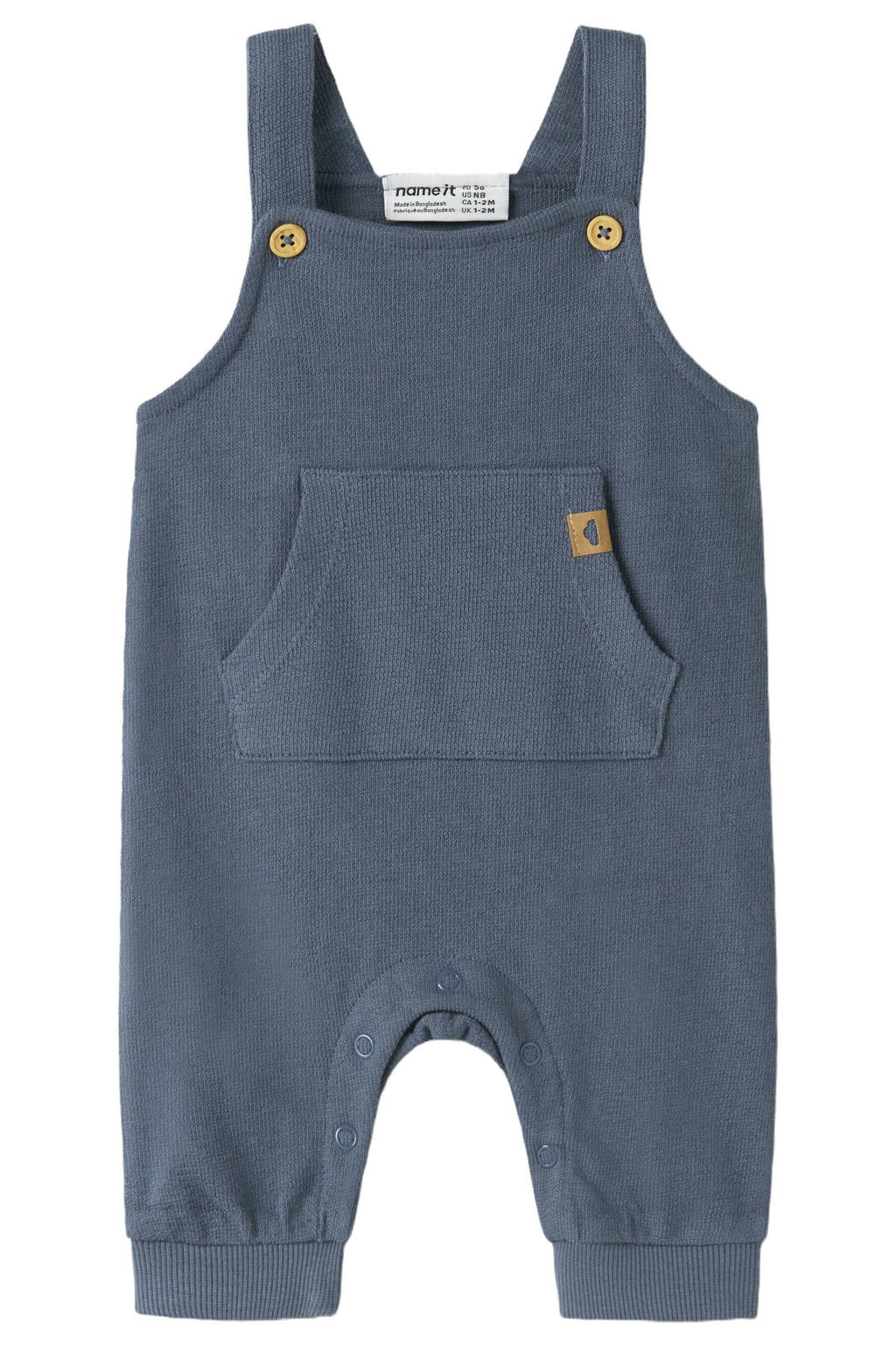 NAME IT BABY regular fit tuinbroek - blauw