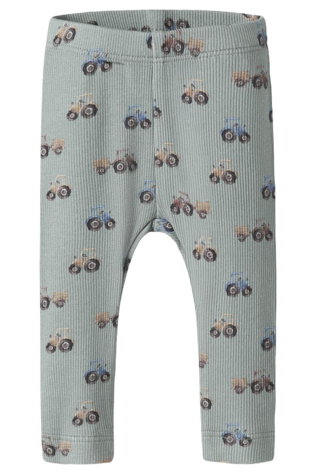 Groene jongens NAME IT BABY regular fit gebreide broek van stretchkatoen met elastische tailleband