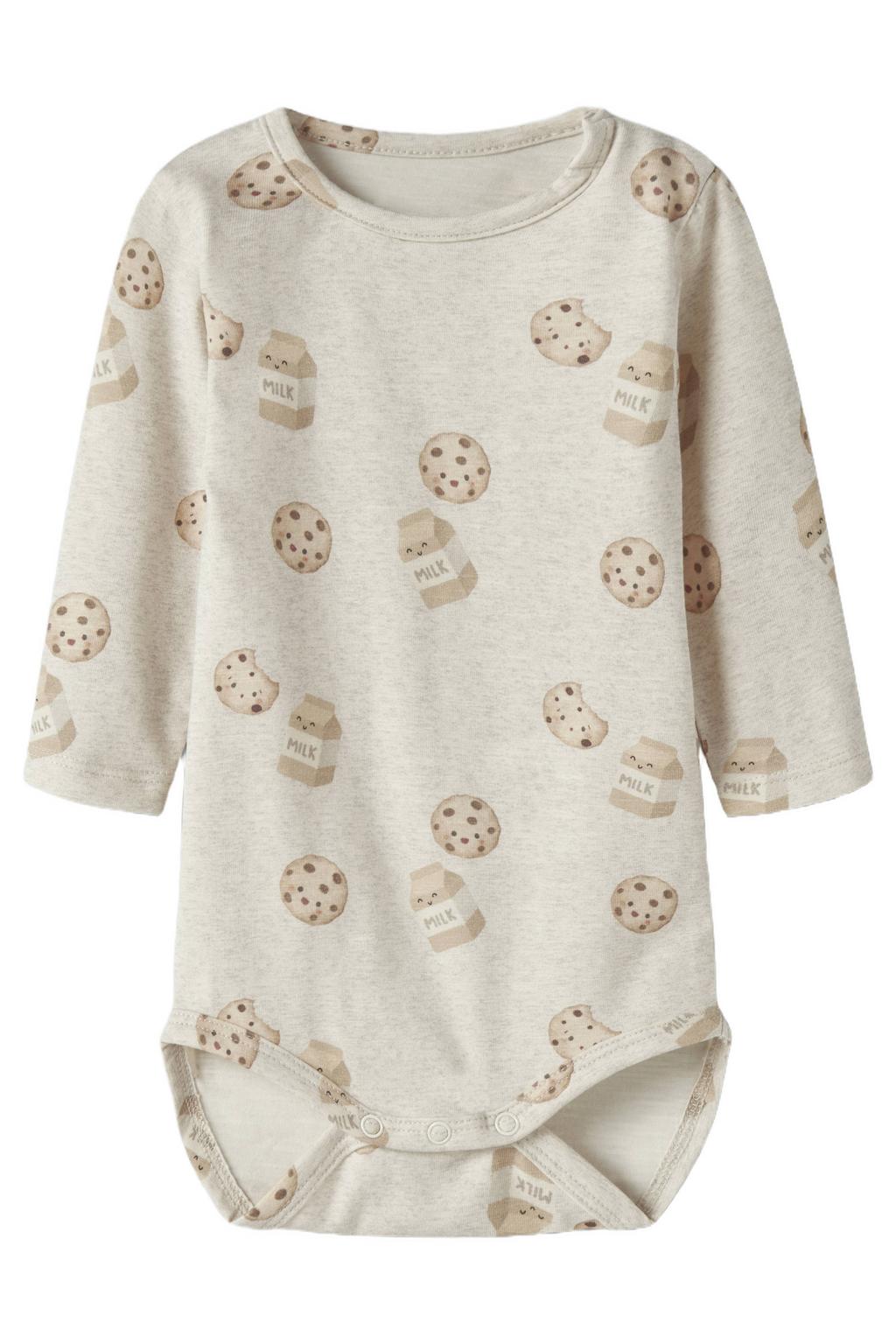 NAME IT BABY romper met print - beige