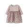 NAME IT BABY katoenen korte A-lijn jurk met hartjes - mauve