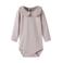 NAME IT BABY katoenen romper met franjes en backprint - lila