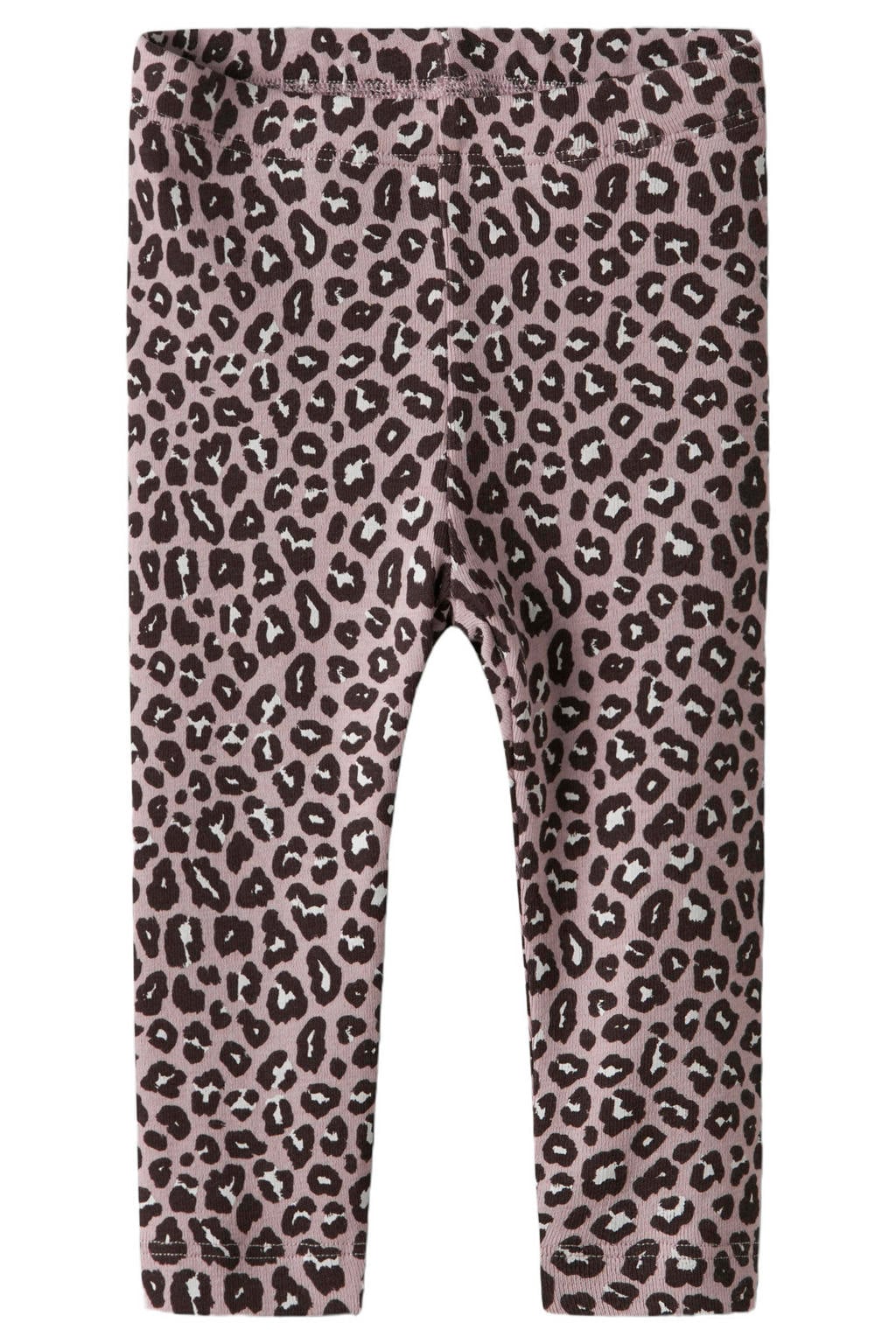 NAME IT BABY slim fit legging met panterprint - lila