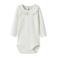 NAME IT BABY katoenen romper met franjes en backprint - wit