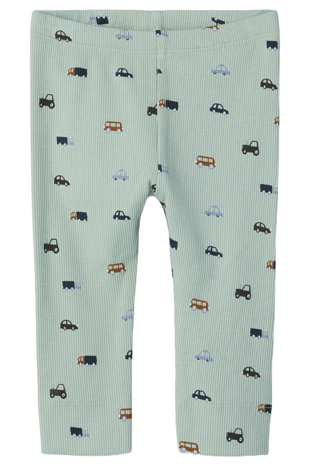 NAME IT BABY slim fit gebreide legging met print - groen