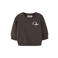 NAME IT BABY rechtvallende sweater met borduursels en print - donkerbruin