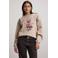 Pink Noir sweater met print - beige