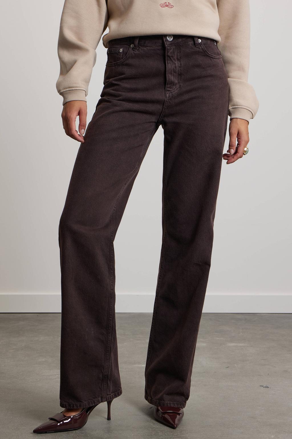 Pink Noir straight leg broek - bruin