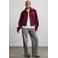 Pink Noir baseball jacket met backprint en wol - rood