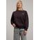 Pink Noir katoenen sweater met strass-steentjes en backprint - bruin