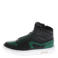 Hip leren sneakers - zwart/groen