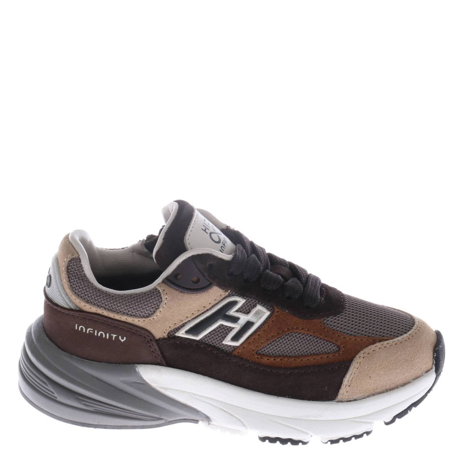 Hip suède sneakers bruin grijs