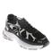 Hip leren sneakers met print - zwart/wit