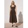 VERO MODA katoenen midijurk - bruin