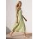 VERO MODA katoenen midi jurk - lichtgroen