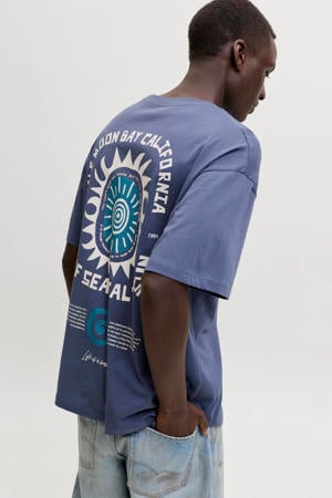 relaxed fit T-shirt met backprint - paars