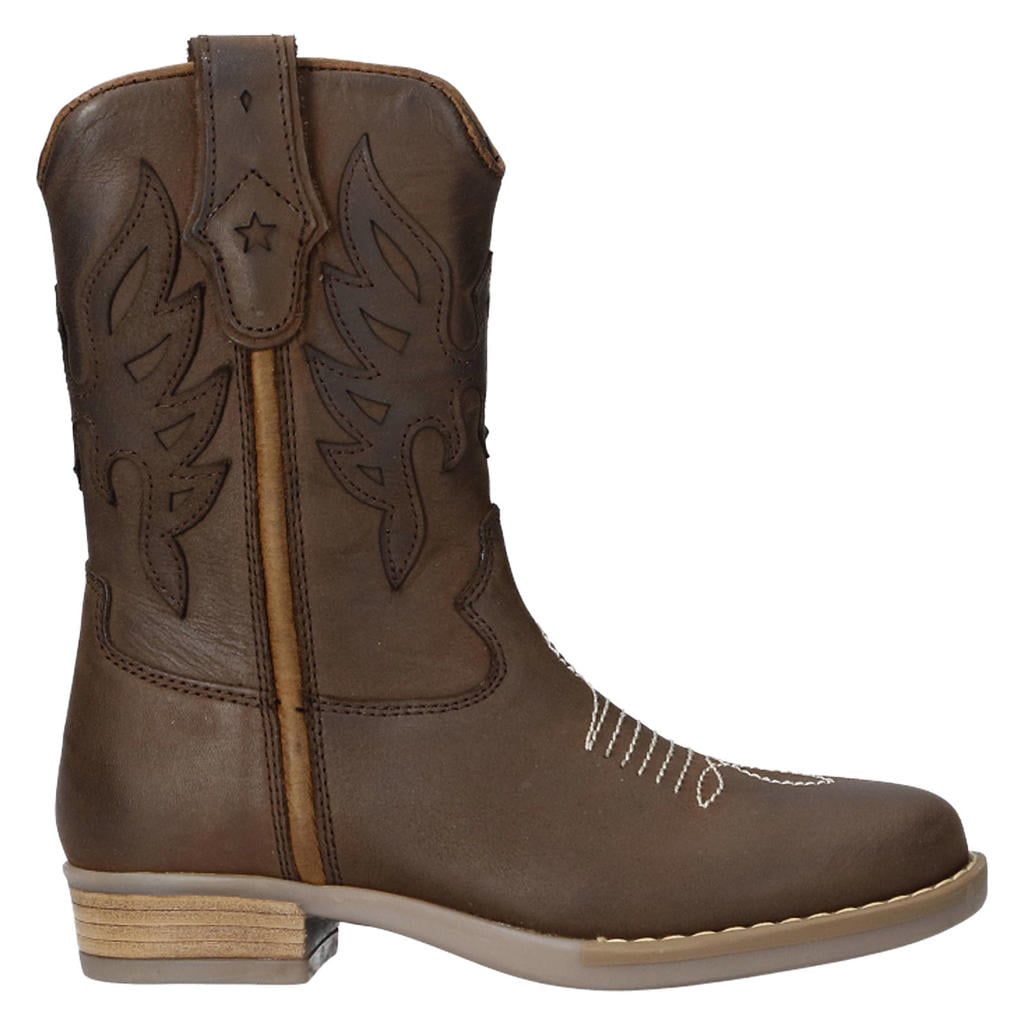 Red Code western leren laarzen - donkerbruin