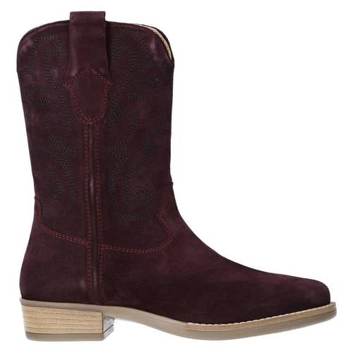 Red Code western suède laarzen donkerrood