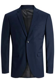 thumbnail: JACK & JONES PREMIUM slim fit gebreide colbert - donkerblauw