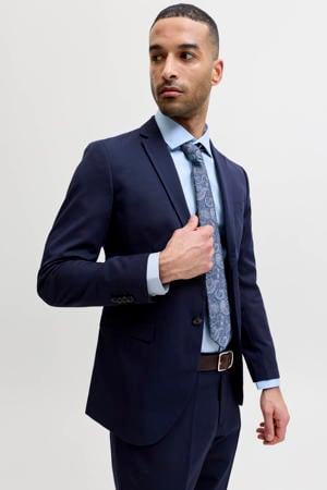 slim fit colbert - donkerblauw