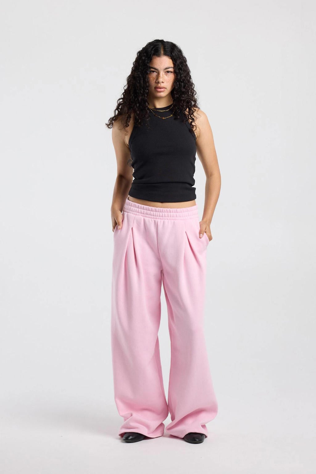 America Today wide leg broek - roze