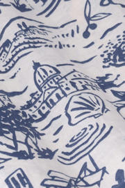 thumbnail: Sissy-Boy linnen relaxed fit overhemd met print - blauw