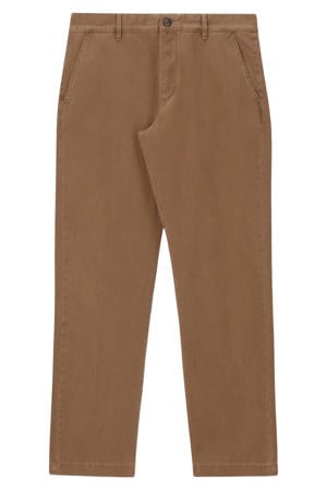 katoenen slim fit chino - bruin