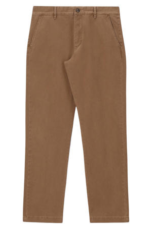 katoenen slim fit chino - bruin