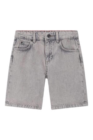 regular waist short grey denim