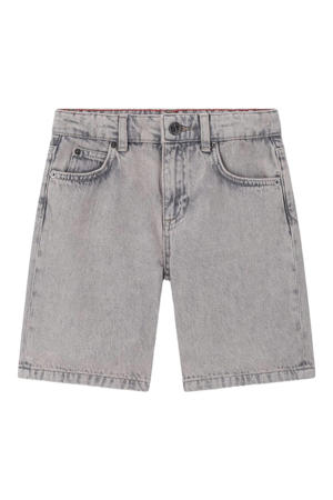 regular waist short grey denim