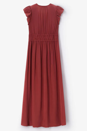 viscose maxi jurk - donkerrood