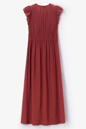 viscose maxi jurk - donkerrood