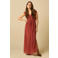 Sissy-Boy viscose maxi jurk - donkerrood