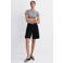 Mango straight leg denim short - zwart