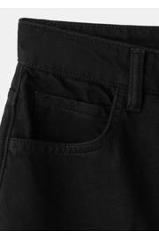 thumbnail: Mango straight leg denim short - zwart