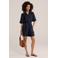 WE Fashion playsuit  met ceintuur - donkerblauw