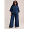 WE Fashion Curve blouse - donkerblauw