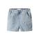 LIL' ATELIER MINI loose fit gebloemde denim short - mediumblauw denim