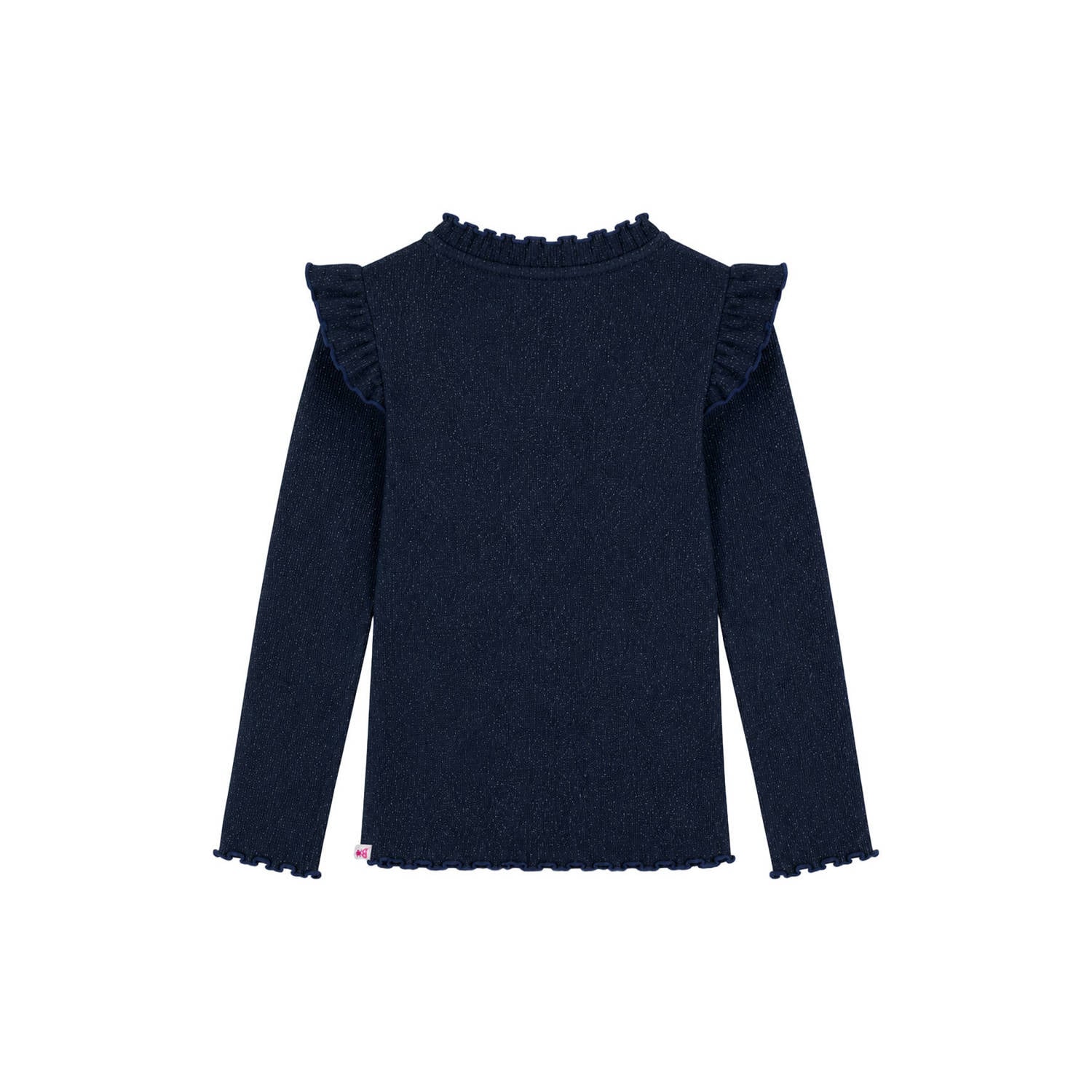 B.Nosy aansluitende longsleeve met ruches donkerblauw