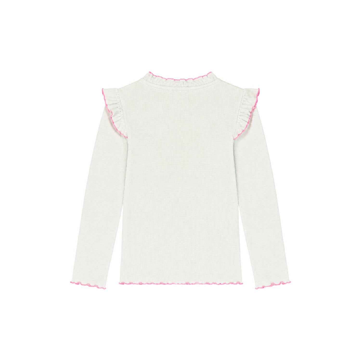B.Nosy aansluitende longsleeve met ruches offwhite