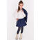 B.Nosy aansluitende longsleeve met ruches - offwhite