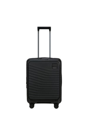 trolley Intuo 55 cm. Expandable met laptopvak zwart