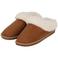 Apollo pantoffels met imitatiebont cognac