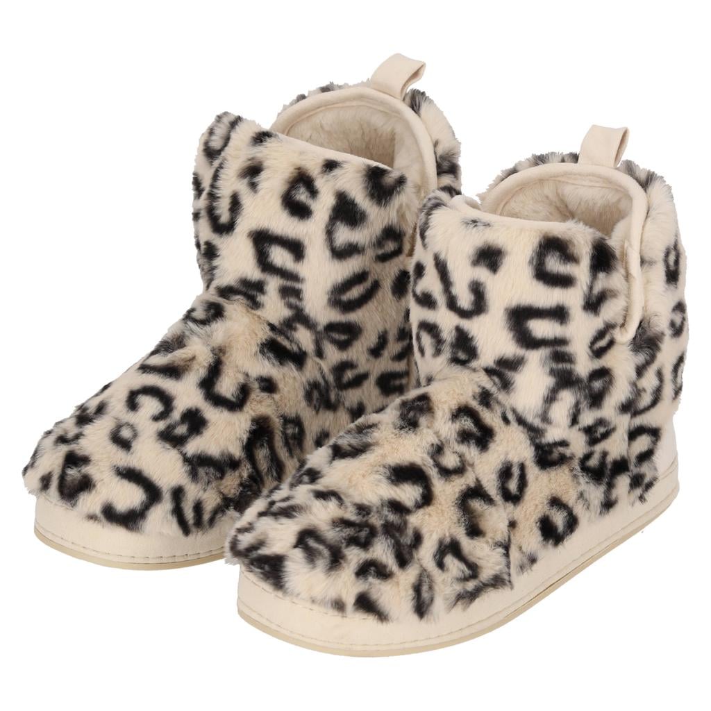 Apollo pantoffels met panterprint beige