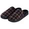 Apollo geruite pantoffels donkerblauw