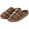 Apollo geruite pantoffels beige