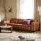 NOUS Living leren 3-zitsbank Brent - cognac