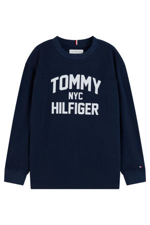 longsleeve met logo - donkerblauw