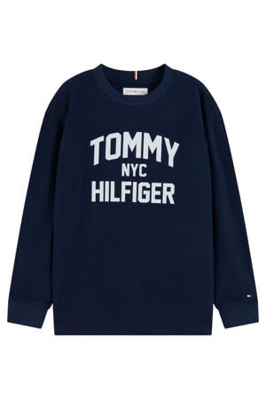 longsleeve met logo - donkerblauw